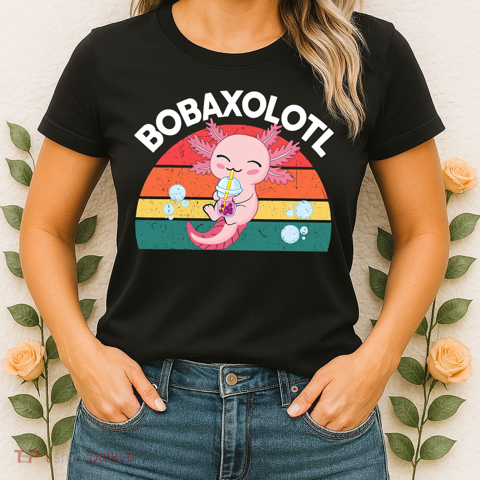 Kawaii Axolotl- Boba Tea Clothes Anime Women's T-Shirt