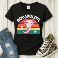 Kawaii Axolotl- Boba Tea Clothes Anime Women's T-Shirt thumb 3