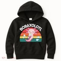 Kawaii Axolotl- Boba Tea Clothes Anime Kids Hoodie thumb 0