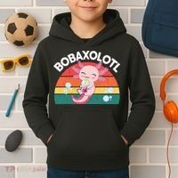 Kawaii Axolotl- Boba Tea Clothes Anime Kids Hoodie thumb 2