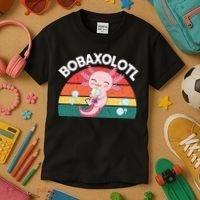 Kawaii Axolotl- Boba Tea Clothes Anime Kids T-Shirt thumb 3