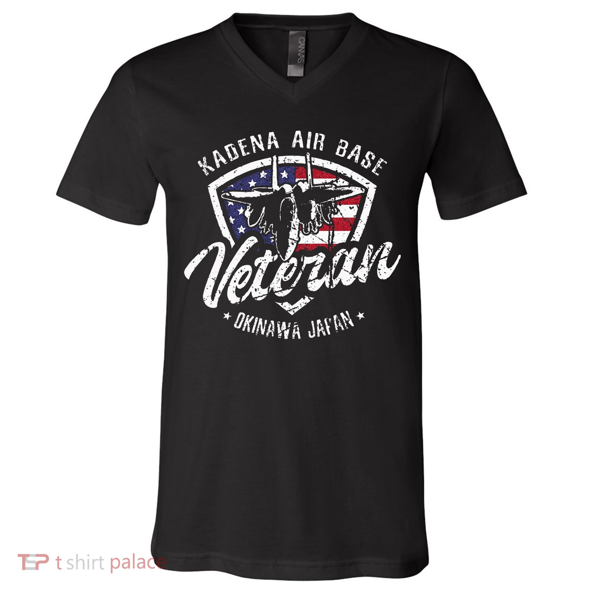 Kadena Air Base Veteran USAF Okinawa Japan V-Neck T-Shirt