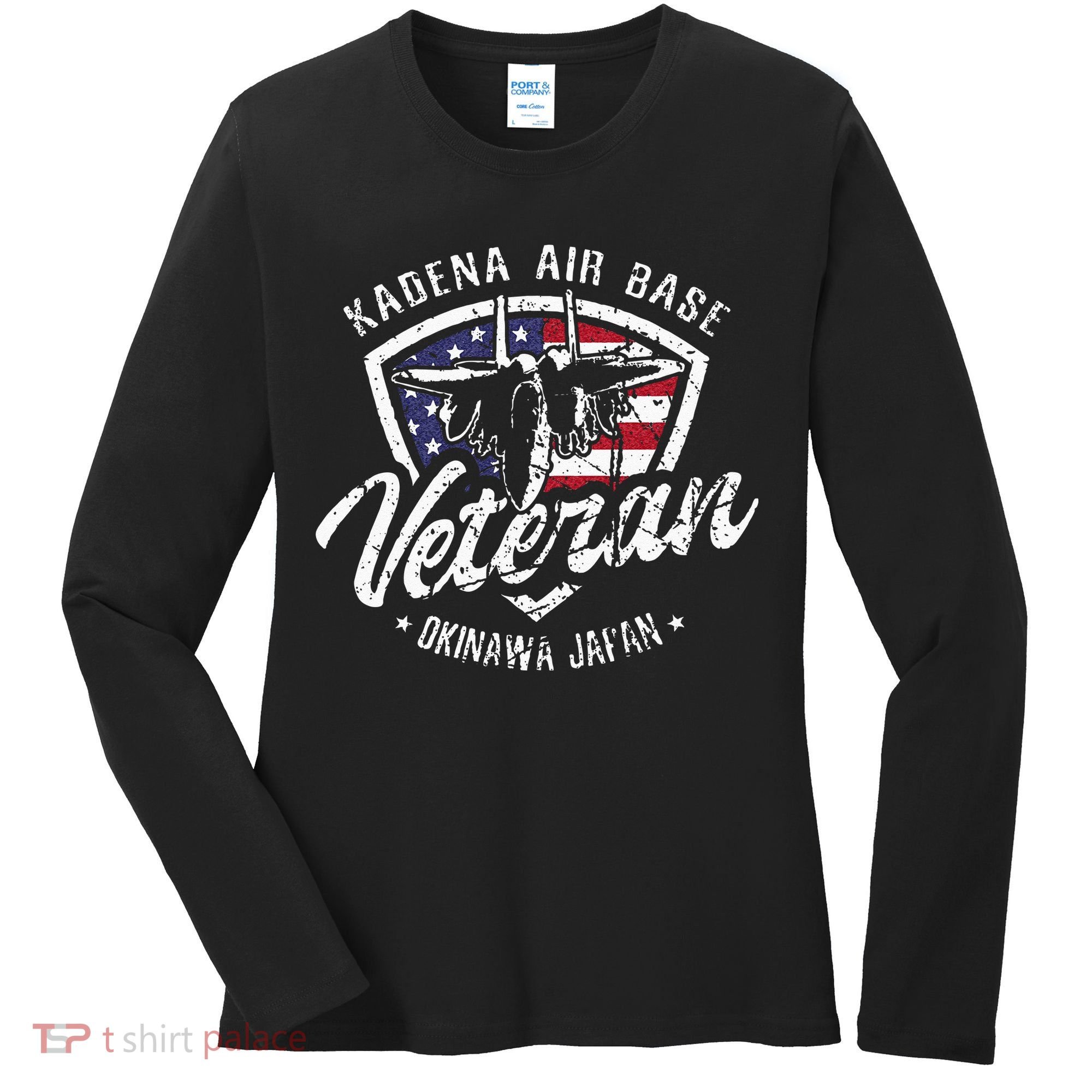 Kadena Air Base Veteran USAF Okinawa Japan Women's Long Sleeve Shirt