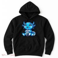 Kawaii Axolotl Boba Tea Anime Bubble Tea Axolotl Hoodie thumb 0