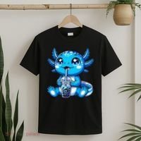 Kawaii Axolotl Boba Tea Anime Bubble Tea Axolotl T-Shirt thumb 2