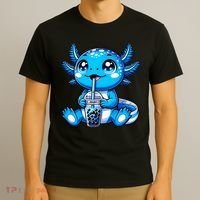 Kawaii Axolotl Boba Tea Anime Bubble Tea Axolotl T-Shirt thumb 3