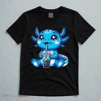 Kawaii Axolotl Boba Tea Anime Bubble Tea Axolotl T-Shirt thumb 5