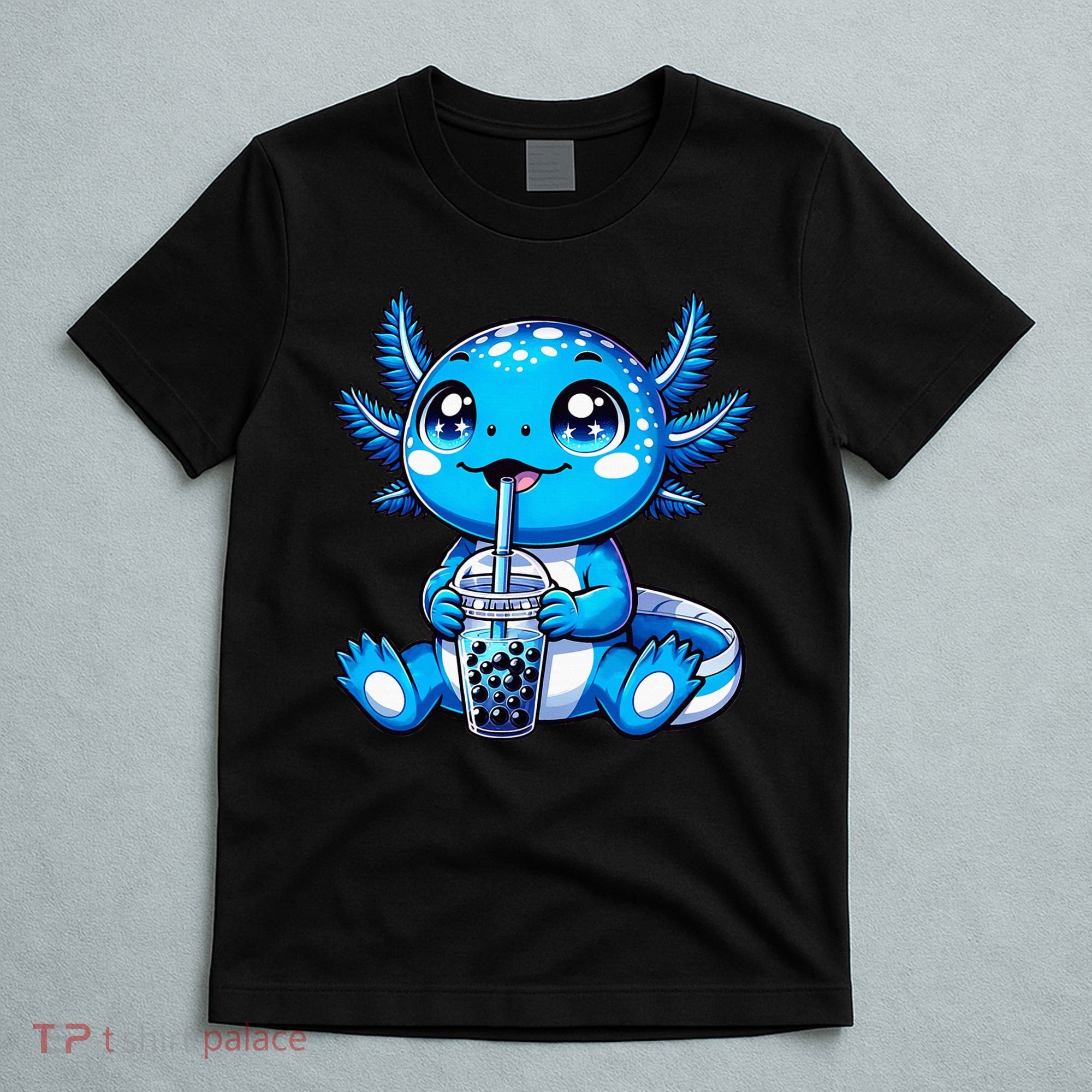 Kawaii Axolotl Boba Tea Anime Bubble Tea Axolotl T-Shirt
