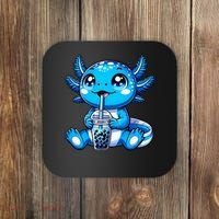 Kawaii Axolotl Boba Tea Anime Bubble Tea Axolotl Coaster thumb 0