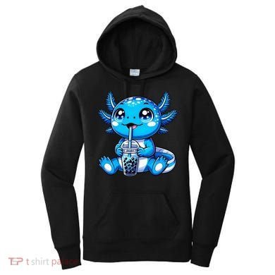 Kawaii Axolotl Boba Tea Anime Bubble Tea Axolotl Women's Hoodie
