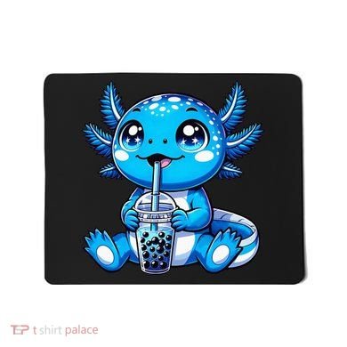 Kawaii Axolotl Boba Tea Anime Bubble Tea Axolotl Mousepad