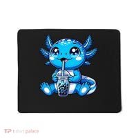 Kawaii Axolotl Boba Tea Anime Bubble Tea Axolotl Mousepad thumb 0