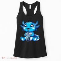 Kawaii Axolotl Boba Tea Anime Bubble Tea Axolotl Women's Tank Top thumb 0