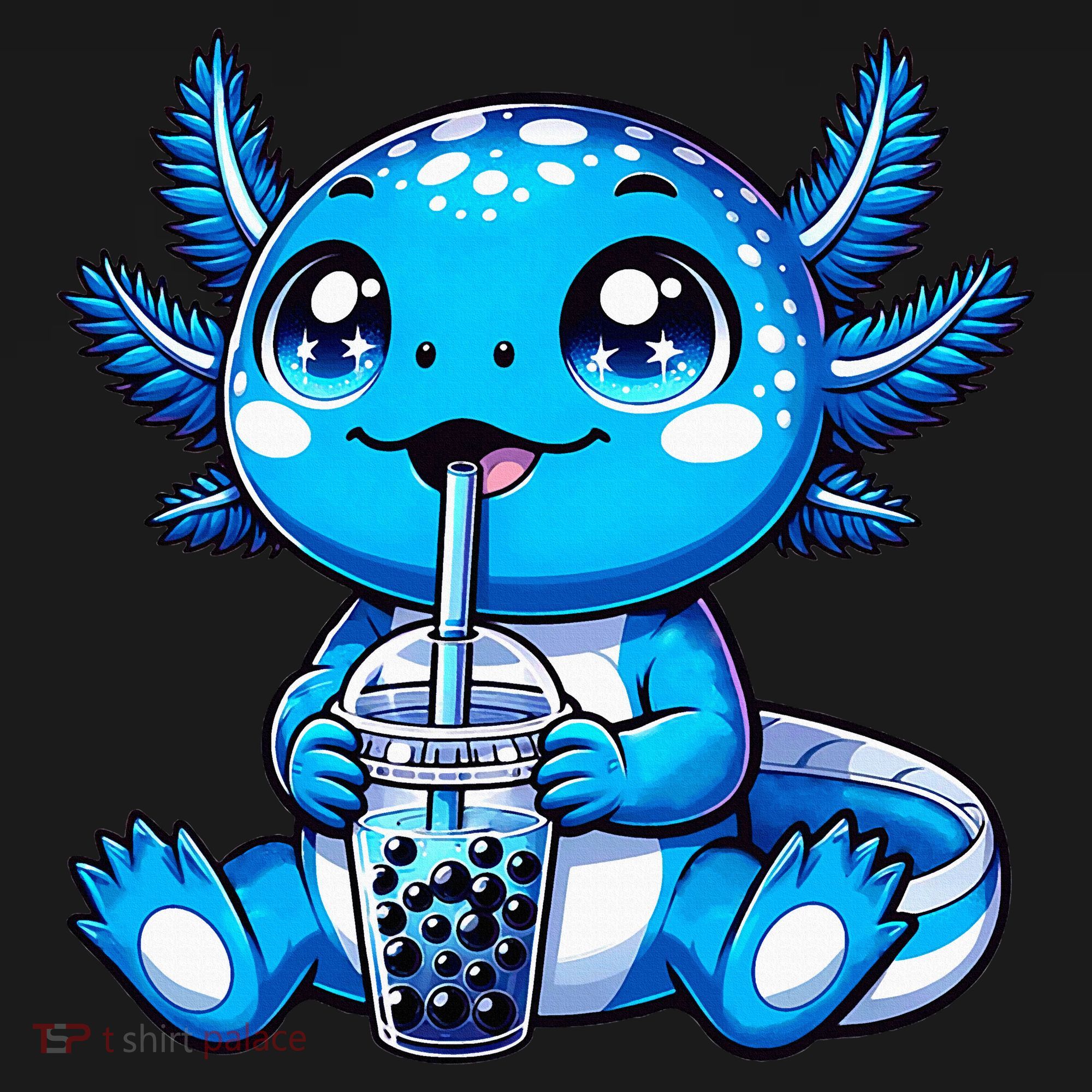 Kawaii Axolotl Boba Tea Anime Bubble Tea Axolotl Women's Tank Top