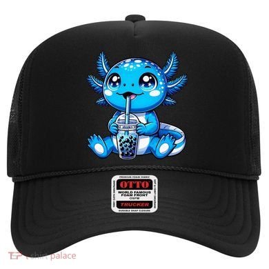 Kawaii Axolotl Boba Tea Anime Bubble Tea Axolotl Hat