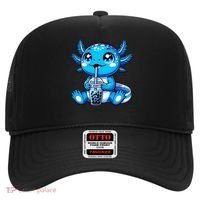 Kawaii Axolotl Boba Tea Anime Bubble Tea Axolotl Hat thumb 0