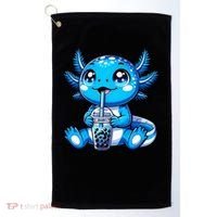 Kawaii Axolotl Boba Tea Anime Bubble Tea Axolotl Golf Towel thumb 0