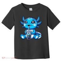 Kawaii Axolotl Boba Tea Anime Bubble Tea Axolotl Toddler T-Shirt thumb 0