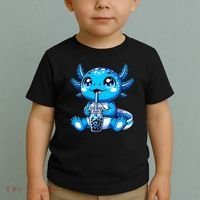 Kawaii Axolotl Boba Tea Anime Bubble Tea Axolotl Toddler T-Shirt thumb 2
