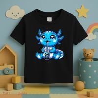 Kawaii Axolotl Boba Tea Anime Bubble Tea Axolotl Toddler T-Shirt thumb 3