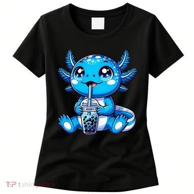 Kawaii Axolotl Boba Tea Anime Bubble Tea Axolotl Women's T-Shirt