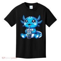 Kawaii Axolotl Boba Tea Anime Bubble Tea Axolotl Kids T-Shirt thumb 0