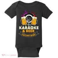 Karaoke And Beer That's Why I'm Here Karaoke Singer Karaoke Baby Bodysuit thumb 0