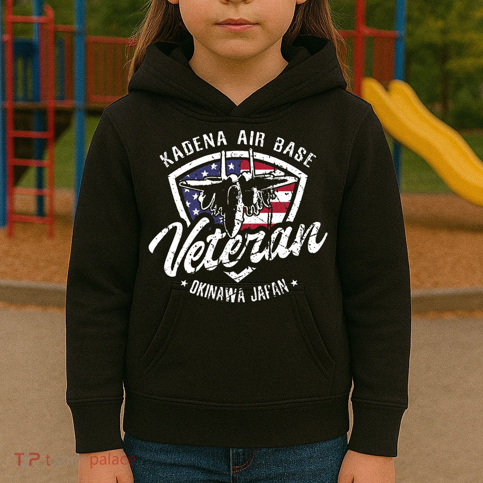 Kadena Air Base Veteran USAF Okinawa Japan Kids Hoodie