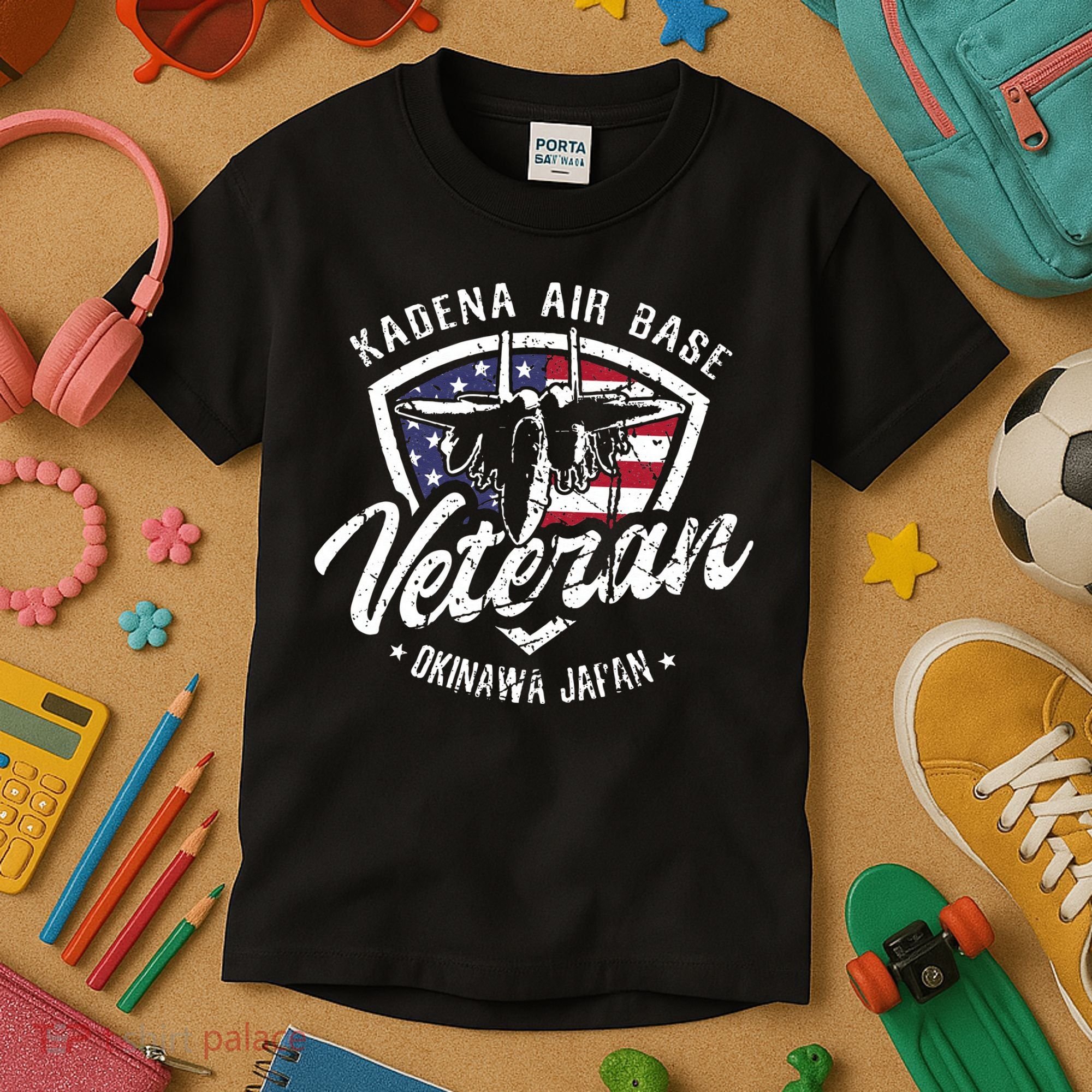 Kadena Air Base Veteran USAF Okinawa Japan Kids T-Shirt
