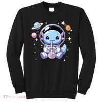 Kawaii Axolotl Bubble Tea Boba Tea Astronaut Space Axolotl Sweatshirt thumb 0