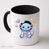 Kawaii Axolotl Bubble Tea Boba Tea Astronaut Space Axolotl Coffee Mug thumb 0