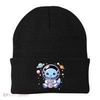 Kawaii Axolotl Bubble Tea Boba Tea Astronaut Space Axolotl Beanie thumb 0
