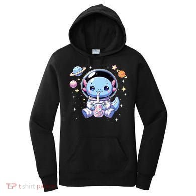Kawaii Axolotl Bubble Tea Boba Tea Astronaut Space Axolotl Women's Hoodie
