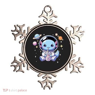Kawaii Axolotl Bubble Tea Boba Tea Astronaut Space Axolotl Ornament