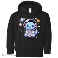 Kawaii Axolotl Bubble Tea Boba Tea Astronaut Space Axolotl Toddler Hoodie thumb 0