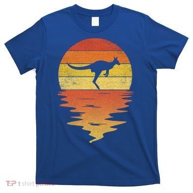 Kangaroo Animals Cool Gift Retro Sunset 70s Vintage Kangaroo Meaningful Gift T-Shirt