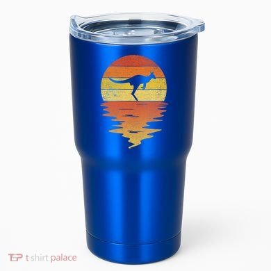 Kangaroo Animals Cool Gift Retro Sunset 70s Vintage Kangaroo Meaningful Gift Tumbler
