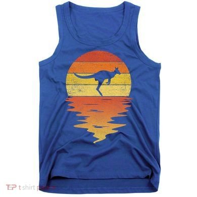 Kangaroo Animals Cool Gift Retro Sunset 70s Vintage Kangaroo Meaningful Gift Tank Top