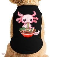 Kawaii Axolotl Eating Ramen Noodles Anime Gift Teens Doggie Tank thumb 0