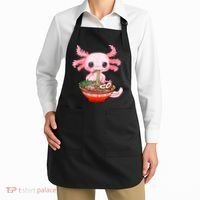 Kawaii Axolotl Eating Ramen Noodles Anime Gift Teens Apron thumb 2
