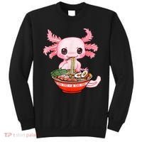 Kawaii Axolotl Eating Ramen Noodles Anime Gift Teens Sweatshirt thumb 0