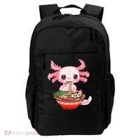 Kawaii Axolotl Eating Ramen Noodles Anime Gift Teens Backpack thumb 0
