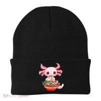 Kawaii Axolotl Eating Ramen Noodles Anime Gift Teens Beanie thumb 0