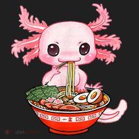 Kawaii Axolotl Eating Ramen Noodles Anime Gift Teens Beanie thumb 2