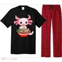 Kawaii Axolotl Eating Ramen Noodles Anime Gift Teens Pajama Set thumb 0