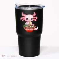 Kawaii Axolotl Eating Ramen Noodles Anime Gift Teens Tumbler thumb 0