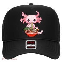 Kawaii Axolotl Eating Ramen Noodles Anime Gift Teens Hat thumb 0