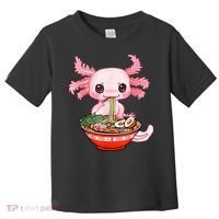 Kawaii Axolotl Eating Ramen Noodles Anime Gift Teens Toddler T-Shirt thumb 0