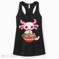 Kawaii Axolotl Eating Ra Noodles Anime Gift Women's Tank Top thumb 0