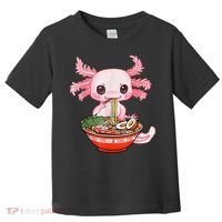 Kawaii Axolotl Eating Ra Noodles Anime Gift Toddler T-Shirt thumb 0